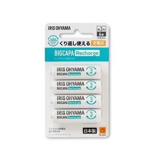 �A�C���X�I�[���} BIGCAPA Recharge �j�b�P�����f�d�r �P3�` 4�{�p�b�N BCR-R3MH/4B