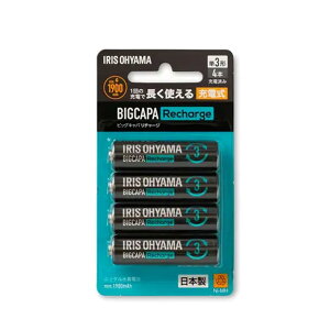 �A�C���X�I�[���} BIGCAPA Recharge �j�b�P�����f�d�r �P3�` 4�{�p�b�N BCR-S3MH/4B