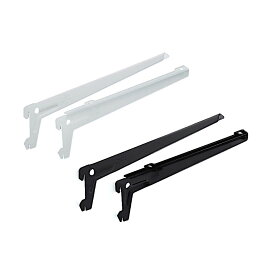 【24日まで全品P3倍】エレメントシステム［スガツネ］棚受(木製棚板用) 10300 (仕上/色:ホワイト・ブラック) (鋼) (A寸法:230・280・330mm) (2本/セット) (10000型、10001型用)「スガツネ製品ならカネマサ」