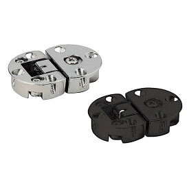 【23日までスガツネクーポン有】ドロップ丁番［スガツネ］SDH-001 (仕上:ニッケルめっき・ブラック) (適応かぶせ量:14〜16mm) (販売個数:1個売り・50個売り)「スガツネ製品ならカネマサ」