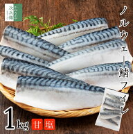 無添加 天然 甘塩 ノルウェー 鯖 さば 切り身 1kg 約8枚入 魚 フィレ 冷凍 骨取り 骨なし 塩あり 1枚約12…
