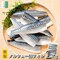 《脂のり抜群！》 無添加 天然 無塩 ノルウェー 鯖 さば 切り身 1kg 約8枚入 魚 フィレ 冷凍 骨取り 骨な…