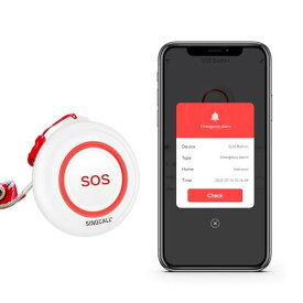 SINGCALL 呼び出しベル 介護 家庭用ナースコール 呼び鈴 ワイヤレス 介護 呼び出しボタン 介護 介護用品呼び出し ナースコール スマホ連動 (2.4GHz wifi呼び出しボタン*1)