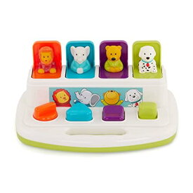 Battat 仕掛けおもちゃ ボタンアクションおもちゃ ボタン カラフル 色分けおもちゃ 飛び出す ポップアップ 知育玩具 おもちゃ ベビー 人気 誕生日プレゼント 18か月以上