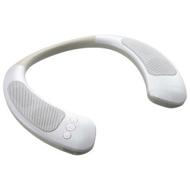 オーム電機 AudioComm Bluetoothワイヤレスネックスピーカー ホワイト 首掛け式 ワイヤレススピーカー Bluetooth ASP-W1000N-W 03-2053 OHM