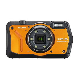 RICOH WG-6 オレンジ 本格防水カメラ 20メートル防水 耐衝撃 防塵 耐寒 2000万画素 4K動画対応 高性能GPS内蔵 水中専用マーメードモード搭載 高性能GPS・電子コンパス内蔵 仕事に使える「CALSモード」搭載