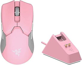 Razer Viper Ultimate Quartz Pink ワイヤレス ゲーミングマウス ピンク 高速無線 軽量 74g Focus+センサー 20000DPI 光学スイッチ 8ボタン 充電スタンド付 Chroma RZ01-03050300-R3M1