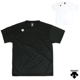 デサント ワンポイント ハーフスリーブ シャツ メンズ/男性用 Tシャツ ブラック/ホワイト M/L DMC5801B