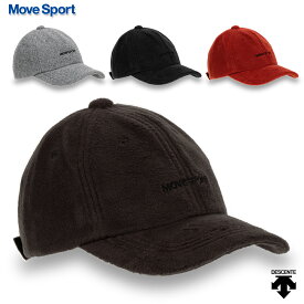 ムーブスポーツ/デサント フリース キャップ メンズ/レディース 帽子 ブラック/グレー/レッド 56-58cm DMAWJC70