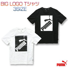 プーマ BIG LOGO Tシャツ メンズ/レディース/大人 半袖Tシャツ ブラック/ホワイト M/L/XL No,581386