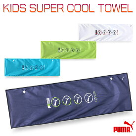 プーマ KIDS SUPER COOL TOWEL キッズ/子供 冷感タオル ネイビー/ホワイト/ブルー/グリーン W約70cm×H約20cm AC0128