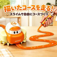 [楽家 知育おもちゃ公式店]スライムレールカー DIY 自分で道を作れる 自由にコース作成 水晶粘土 ねんど …