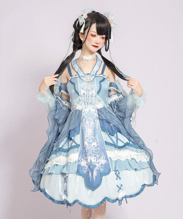 楽天市場】チャイナ服 中国風ロリータOP ワンピース ドレスメイド服 