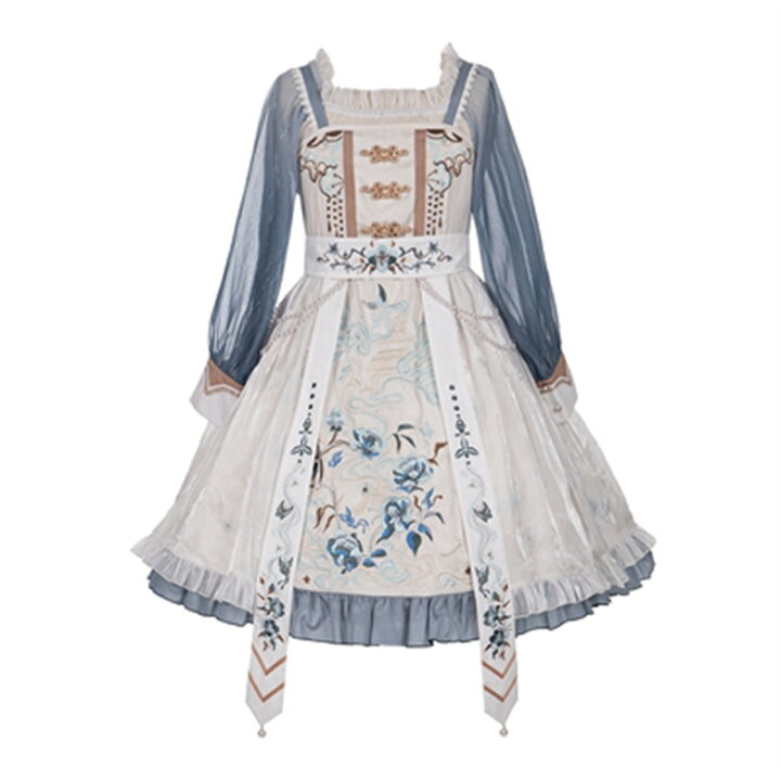 楽天市場】チャイナ風ワンピース中華ロリータ 刺繍ロリータ ワンピース  