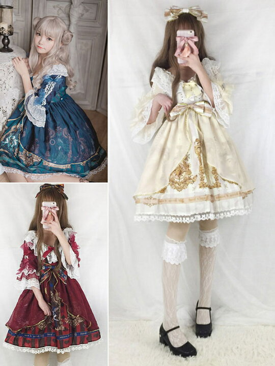 楽天市場】クラシックロリータワンピース 夢のアルカナ シフォン 