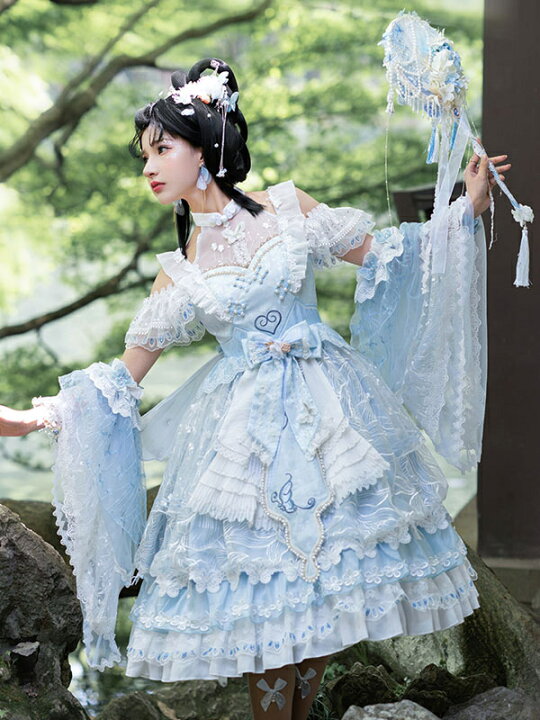 楽天市場】チャイニーズスタイルロリータJSKドレス3ピースセット 