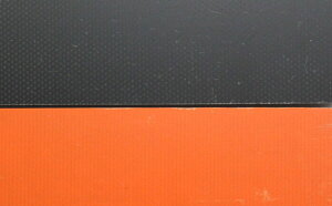 ファイバーグラス G−10オレンジ+ブラック積層6.3X38X150mm2枚組
