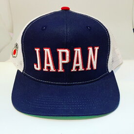 Sourvenir Cap JAPAN スポーツ 応援 お土産 刺繍 メッシュ ベースボール キャップ 日本 ネイビー
