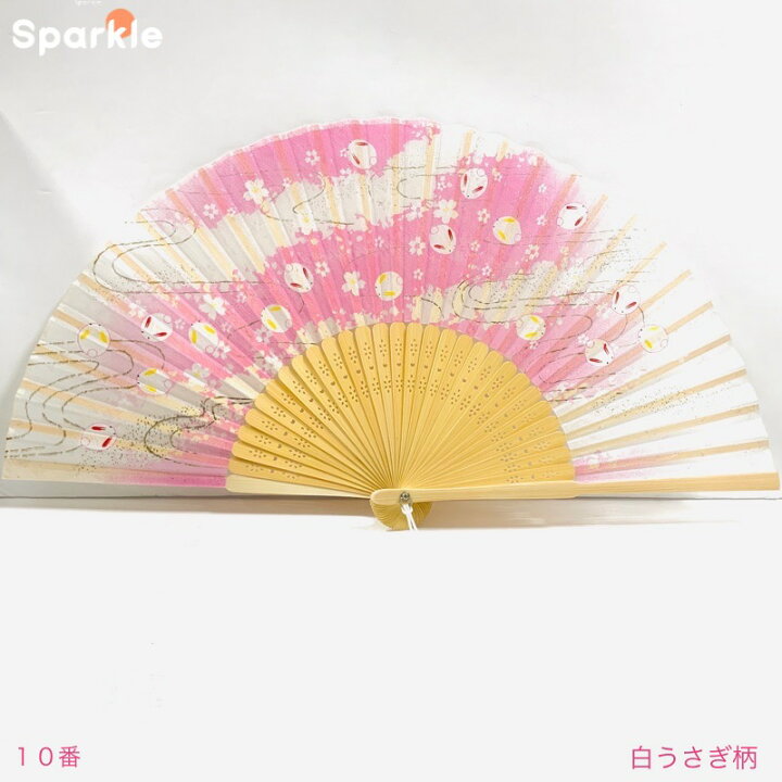 楽天市場 扇子 シルク 白うさぎ 日本 お土産 人気 Hand Fan Folding Fan 外国人向けお土産 東京浅草sparkle