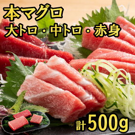 本マグロまんぷくセット 大トロ 中トロ 赤身 計500g　本まぐろ 本鮪 ホンマグロ 鮪 まぐろ マグロ 柵 刺身 マグロ丼 寿司 大とろ 大トロ 中とろ 中トロ 赤身 食べ比べ 海鮮 お取り寄せ 高級 贅沢 贈り物 ギフト 贈答 内祝 プレゼント
