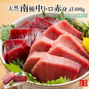 南マグロ中とろ赤身セット 計400g 正規品 お歳暮 贈答品 海鮮 刺身 寿司 わさび付 南マグロ ミナミマグロ インドマグロ マグロ まぐろ 鮪 中トロ 中とろ 赤身 柵 マグロ丼 海鮮丼 贅沢 ごちそ