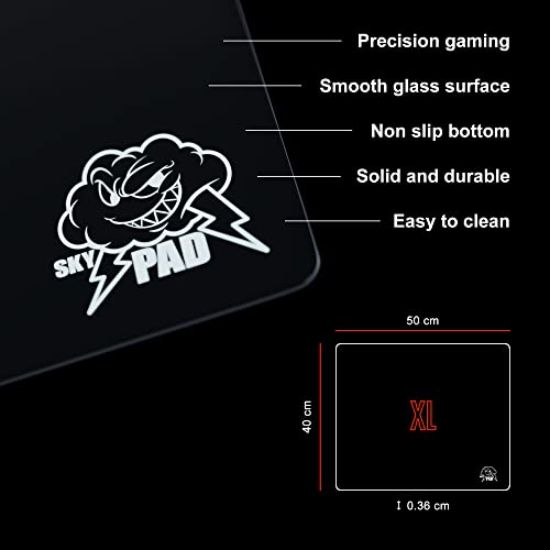 楽天市場】SkyPAD 3.0 XL ゲーミングガラスマウスパッド ロゴ