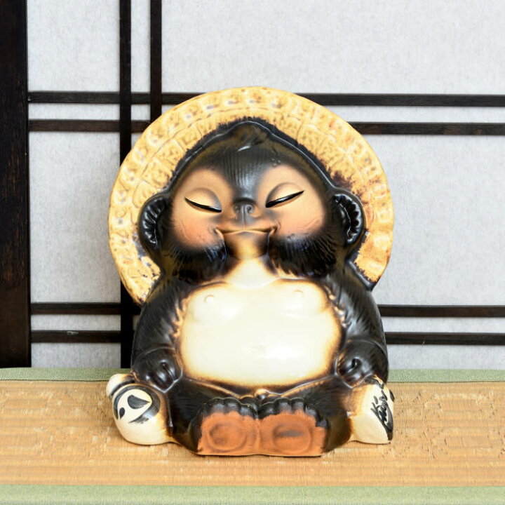 楽天市場】【当店オススメ】信楽焼 陶器 たぬき ビリケン狸 幸運 神様 