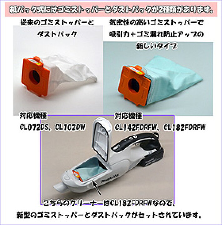 Mova、S10 Plus 掃除機用に設計されたダストバッグ 3 個パック。頑丈 交換用掃除機ダストバッグ 15個入り、マキタ CL102 CL104 CL107 CL182 掃除機ゴミ収集バッグ対応