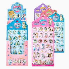 【正規品】モフサンド キャンディシール 全4種 ぷくぷく 立体 ステッカー ぷっくりシール デコシール キャラクターシール 韓国雑貨 手帳デコ スマホデコ シール帳 文房具 コレクション プレゼント モフサンドシール
