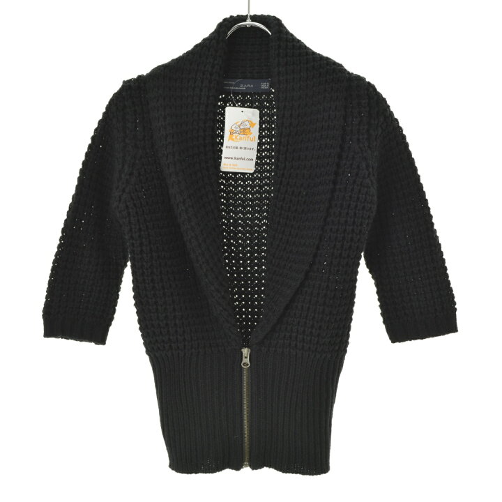 楽天市場】【中古】ZARA / ザラジップアップショールカラーニット七分 