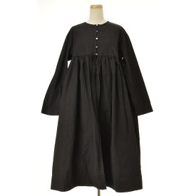【中古】Gauze# / ガーゼG412 コットンナイロンギャザーワンピース ロング長袖ワンピース【cacgabch-l】