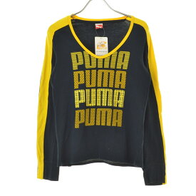 【中古】PUMA / プーマ556159 ロゴプリント長袖Tシャツ【caceabad-l】