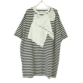 【中古】BEAMS BOY × TORI-TO / ビームス ボーイ × TORI-TO13-04-0355-702 別注 バイアス フリル BIG Tシャツ五分袖Tシャツ【cacfbbch-l】