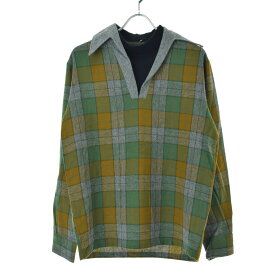 【中古】SEARS / シアーズ70s チェック レイヤード風 スキッパーシャツ長袖シャツ【cacfacbg-m】