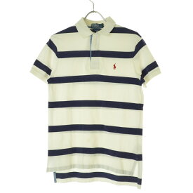 【中古】POLO RALPH LAUREN / ポロ ラルフローレンCUSTOM FIT ボーダー柄半袖ポロシャツ【cacdajbd-m】