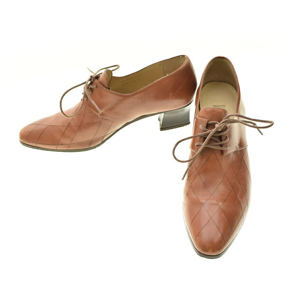【中古】CONNIE ダイヤカット 3ホールレザーシューズ【cacfahbd-z】