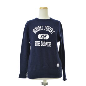 【中古】BEAMS BOY / ビームス ボーイカシミヤ カレッジプリント長袖ニットセーター【caceaebf-l】