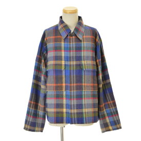 【中古】LANVIN COLLECTION / ランバンコレクション238272 B2425 PLAID FLANNEL SHIRT BLOUSON フランネル チェック シャツ ブルゾンジャケット【cacgabad-m】