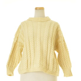 【中古】GUERNSEY WOOLLENS / ガンジーウーレンズ15AW04 アラン ケーブル プルオーバー七分袖ニットセーター【cacgadci-l】