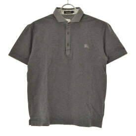 【中古】【期間限定値下げ】BURBERRY BLACK LABEL / バーバリーブラックレーベル襟切替 鹿の子半袖ポロシャツ【cacfbcai-m】