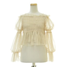【中古】SNIDEL / スナイデル23AW SWFB234160 チュールクロップオフショルダー長袖ブラウス【cacfbcbc-l】
