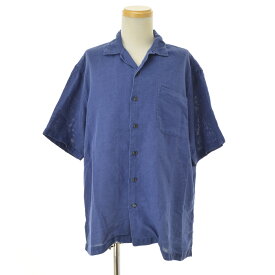 【中古】POLO RALPH LAUREN / ポロ ラルフローレン90s CLAYTON リネンコットン オープンカラー半袖シャツ【cacfbbab-m】