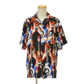 【中古】【期間限定値下げ】HYSTERIC GLAMOUR × ONE PIECE / ヒステリックグラマー × ワンピース25AW 02253AH08 NAMI & BOA.HANCOCK TWIN GUITAR柄オープンカラー五分袖シャツ【cacfbcbg-m】