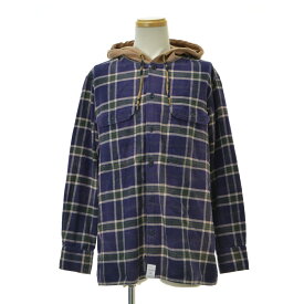 【中古】DESCENDANT / ディセンダント18SS SPICOLI / HOODED LS SHIRT スピコリフード付チェック長袖シャツ【cacfbccj-m】