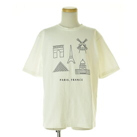 【中古】APC / アーペーセーT-SHIRT PARIS パリ刺繍半袖Tシャツ【cacfajbc-m】