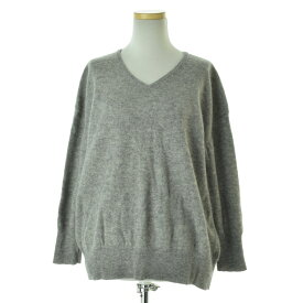 【中古】GRANDMA MAMA DAUGHTER / グランマ ママ ドーターKN641371 カシミヤVネック長袖ニットセーター【cacebbba-l】