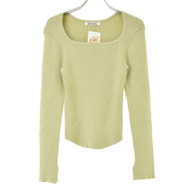 【中古】SNIDEL / スナイデルSWNT211163 Sustainableスクエアネックニットプルオーバー長袖カットソー【cacfadce-l】