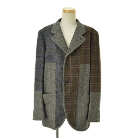 【中古】COMME des GARCONS HOMME DEUX / コムデギャルソン オムドゥ21AW DH-J042 WOOL TWEED PATCHWORK ツイード パッチワークウールジャケット【caccadci-m】