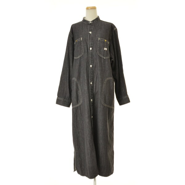 【中古】LEE × FREAK'S STORE / リー × フリークスストア 24SS 別注 LB9327 FLARE MAXI ONEPIECE デニムシャツ長袖ワンピース【cacgafcc-l】