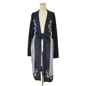 【中古】【期間限定値下げ】HERMES / エルメスBride de Cour ツイルレーヌ シルク ロング長袖カーディガン【cacgacae-l】
